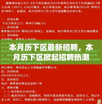 歷下區(qū)掀起招聘熱潮，背景、事件與影響分析