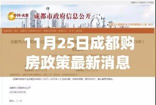 成都購房政策最新解讀與深度分析，11月25日報告出爐