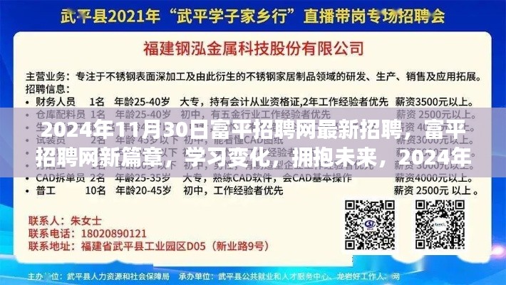 富平招聘網(wǎng)新篇章啟航，最新招聘信息與未來學(xué)習(xí)變化