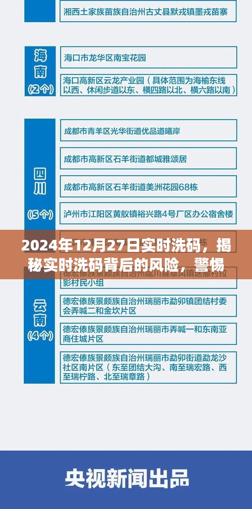 揭秘實時洗碼背后的風(fēng)險，警惕違法犯罪行為（實時洗碼資訊，日期，2024年12月27日）