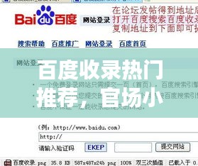 百度收錄熱門推薦，官場小說的世界