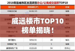 威遠(yuǎn)樓市TOP10榜單揭曉！