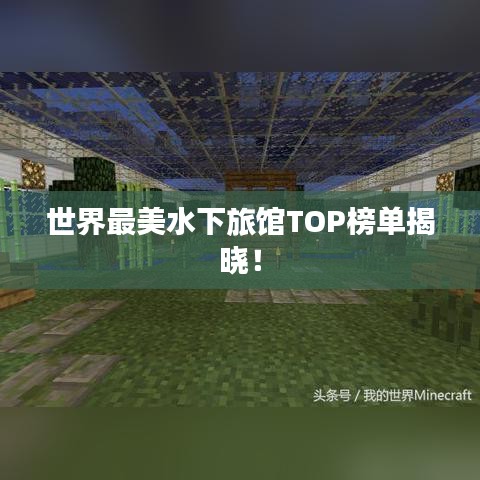 世界最美水下旅館TOP榜單揭曉！