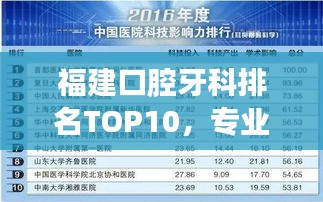 福建口腔牙科排名TOP10，專業(yè)診療，值得信賴！