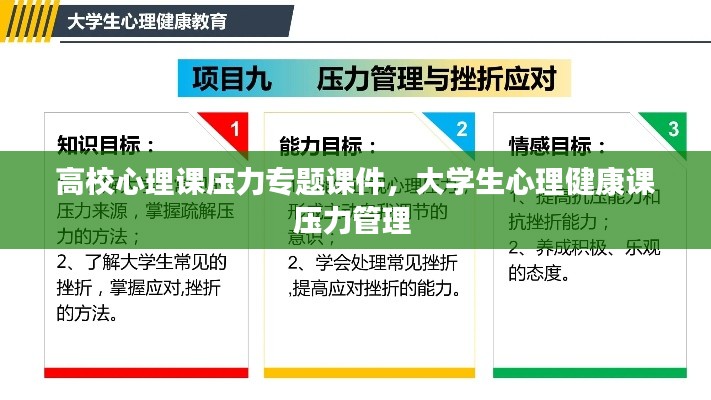 高校心理課壓力專題課件，大學(xué)生心理健康課壓力管理 